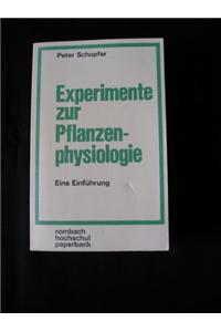 Experimente Zur Pflanzenphysiologie