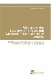 Förderung des Leseverständnisses mit Methoden des reziproken Lehrens