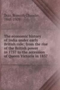 economic history of India under early British rule