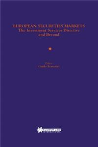 European Securities Markets, The Investment Services Directive and Beyond