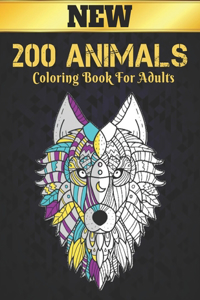 200 Animals New Coloring Book For Adults
