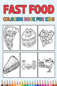 Fast Food Coloring Book for Kids