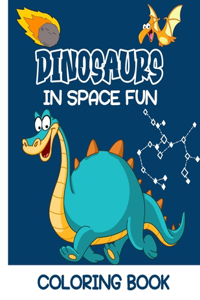 Dinosaurs in Space Fun Coloring Book for kids