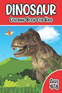 Dinosaur Coloring Book for Kids Ages 4-8