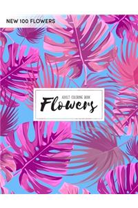 100 Flowers Coloring Book