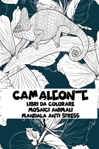 Libri da colorare - Mandala Anti stress - Mosaici Animali - Camaleonte