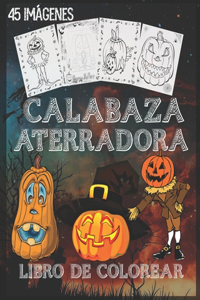 libro de colorear de calabaza aterradora