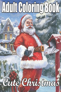 Adult Coloring Book Cute Christmas