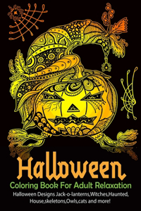 Halloween Coloring Book For Adult Relaxation
