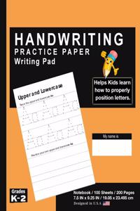 Handwriting Practice Paper Writing Pad