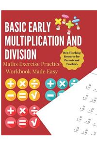 Basic Early Multiplication and Division Maths Exercise Practice Workbook Made Easy