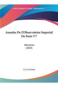 Annales de L'Observatoire Imperial de Paris V7