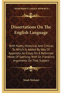 Dissertations On The English Language