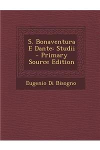 S. Bonaventura E Dante