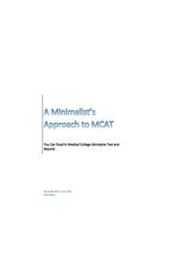 Minimalist's Approach to MCAT