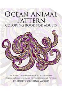 Ocean Animal Pattern Coloring Book for Adults
