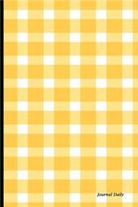 Journal Daily: Yellow Tablecloth, Lined Blank Journal Book, 6 X 9, 150 Pages, Paperback,6