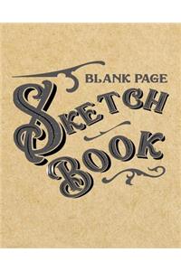 Blank Page Sketch Book