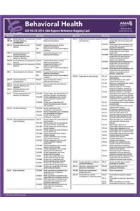ICD-10-CM 2014 Express Reference Mapping Card: Behavioral Health