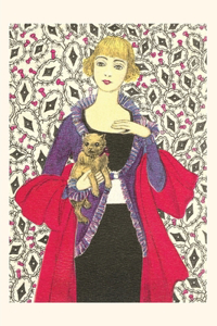 Vintage Journal Bemused Woman with Cairns Terrier