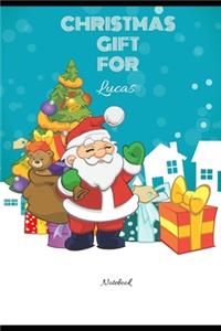Christmas Gift For Lucas College Ruled Notebook