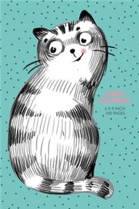 Turquoise Cat Lined Journal
