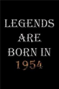 Legends Are Born In 1954 Notebook
