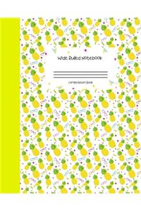 Wide Ruled Notebook Composition Book