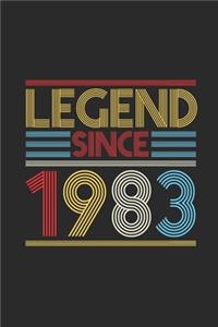 Legend Since 1983: Dotted Bullet Notebook (6" x 9" - 120 pages) Birthday Themed Notebook for Daily Journal, Diary, and Gift