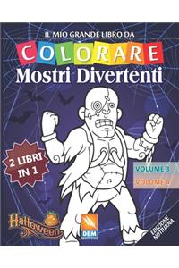 Mostri Divertenti - 2 libri in 1 - Volume 3 + Volume 4 - Edizione notturna