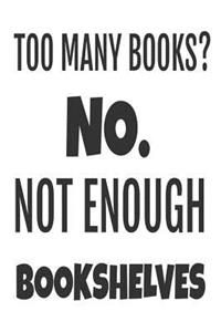 Too Many Books? No. Not Enough Bookshelves
