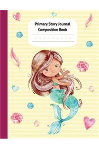 Mermaid Cari Primary Story Journal Composition Book