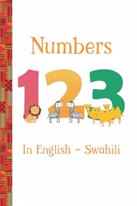 Numbers 123 in English — Swahili