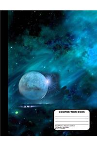 Outer Space Graph Paper Notebook 200 Pages 8 1/2 x 11 Inches