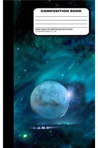 Outer Space Unruled Composition Notebook 110 Blank Pages 5