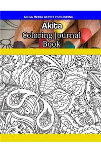 Akita Coloring Journal Book