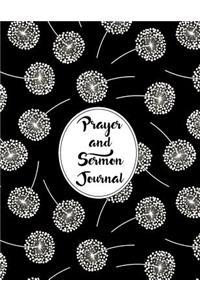 Prayer and Sermon Journal Notebook Dandelions Pattern 10