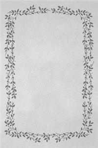 White 101 - Blank Notebook With Acorns & Oak Branches - 6x9