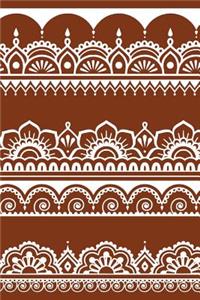 Indian Design Notebook: Hazelnut: Notebook 6 X 9: Notebook 250 Pages