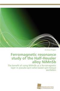 Ferromagnetic resonance study of the Half-Heusler alloy NiMnSb