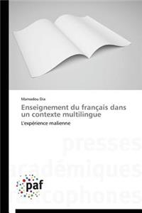 Enseignement Du Français Dans Un Contexte Multilingue
