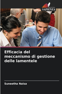 Efficacia del meccanismo di gestione delle lamentele