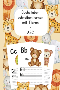 Buchstaben schreiben lernen mit Tieren - ABC (Zoo)