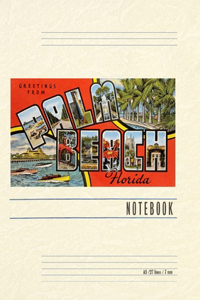 Vintage Lined Notebook Greetings from Palm Beach, Florida