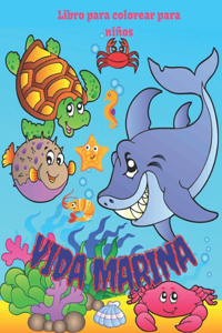 Vida marina Libro para colorear para niños
