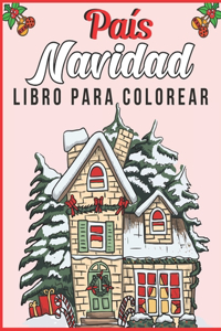 País Navidad Libro para colorear