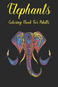 Elephants Coloring Book for Adults