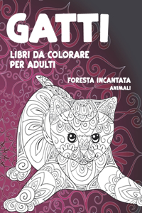 Libri da colorare per adulti - Animali - Foresta incantata - Gatti