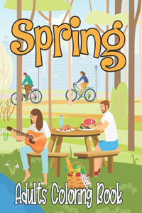 Spring Adults Coloring Book