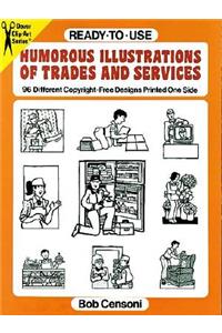 Ready-To-Use Humorous Illustrations of Trades and Services